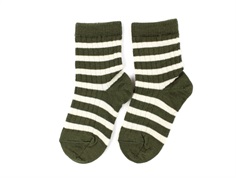 MP ivy green socks wool stripes (2-pack)